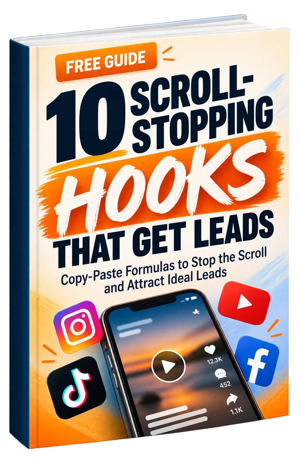 10 Scroll-Stopping Hooks That Get Leads free guide cover